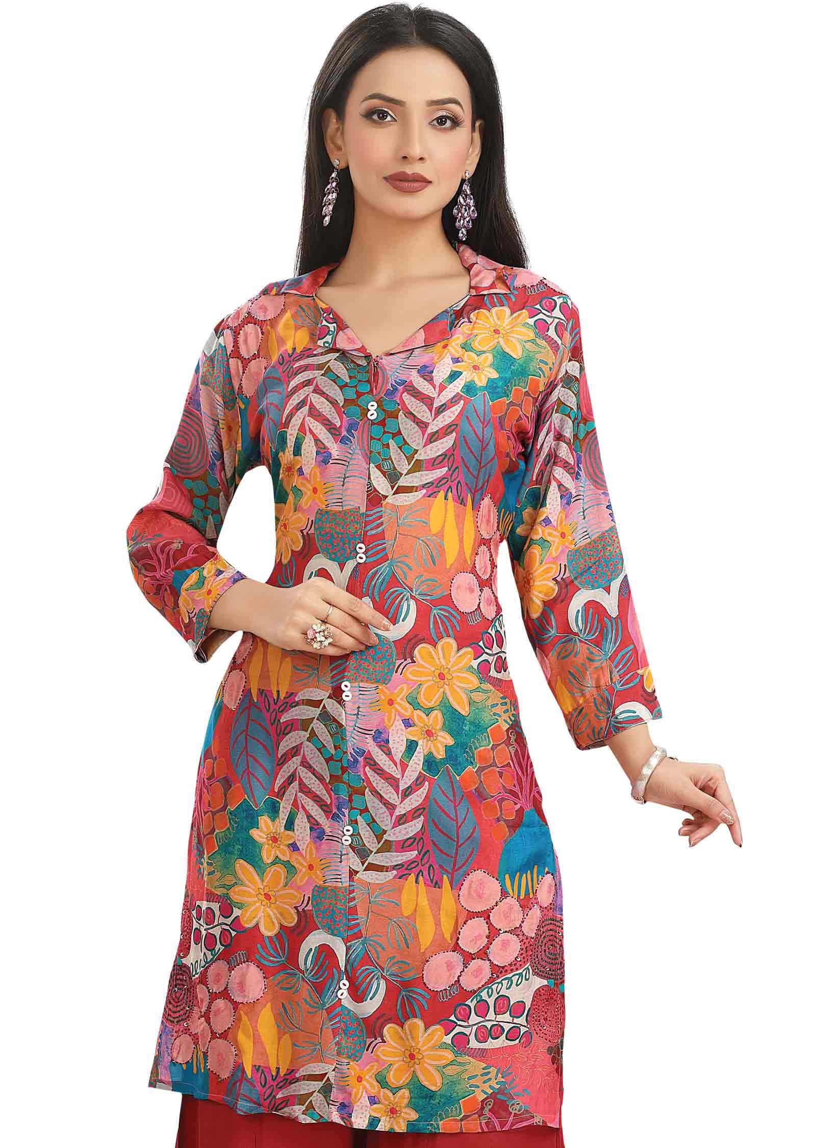 Multi Color Muslin Kurti Sets