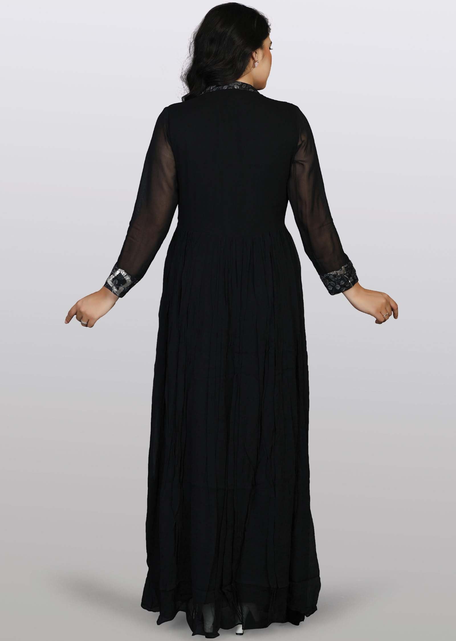 Black Georgette Kurti Full Length