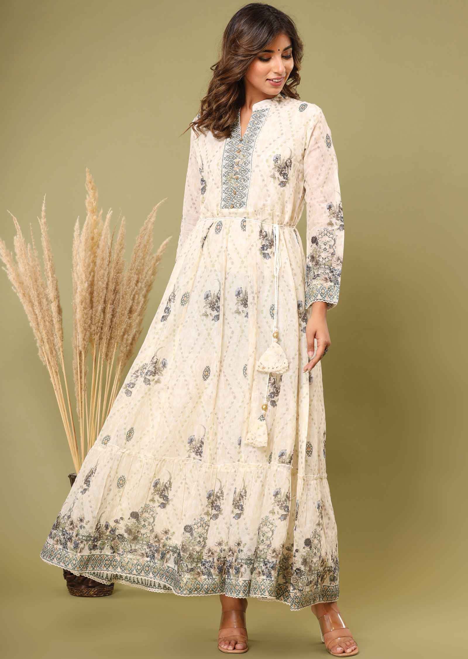 Cream Cotton Kurti