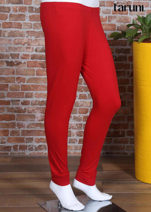 Red Lycra leggings