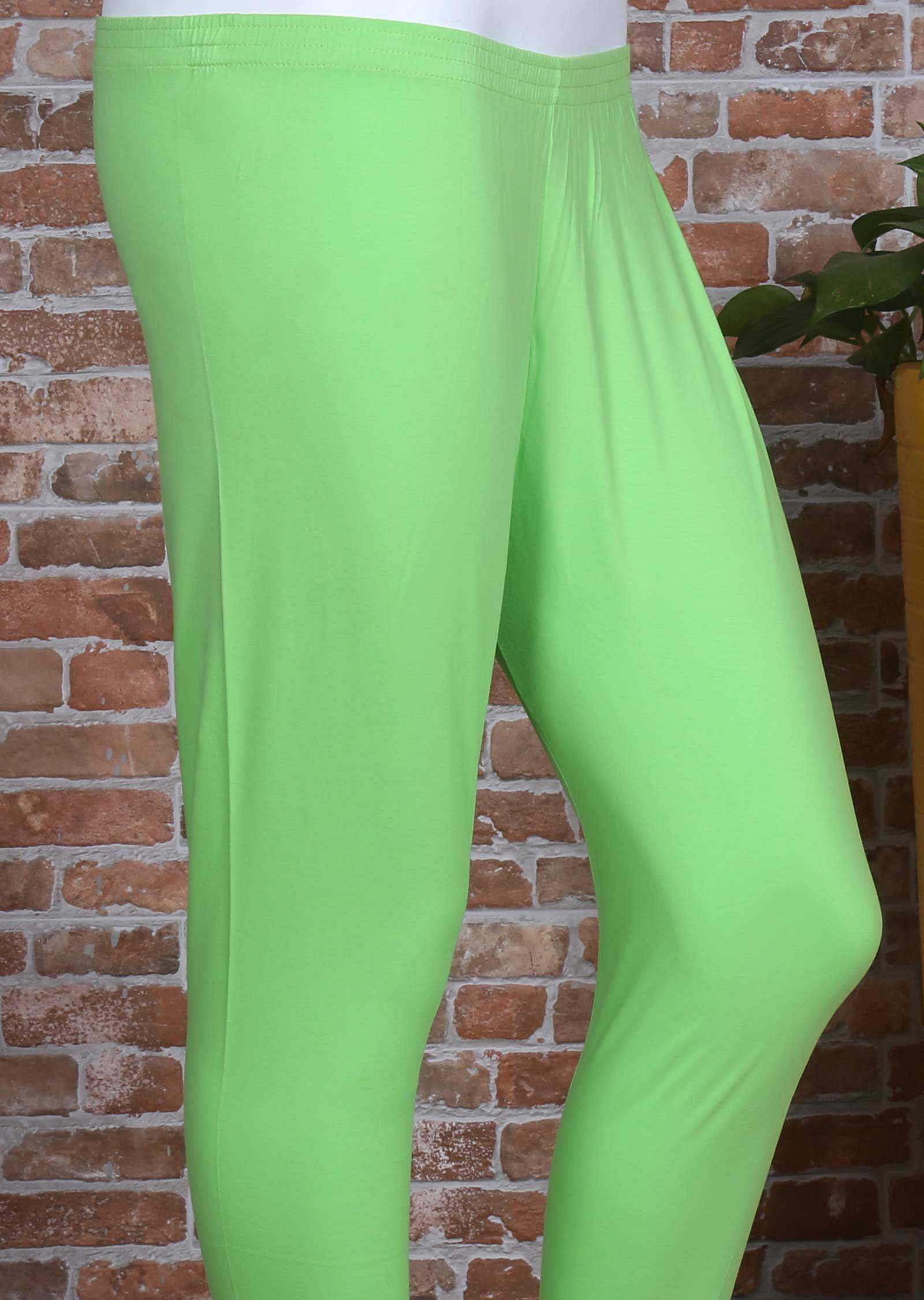 Green Lycra leggings