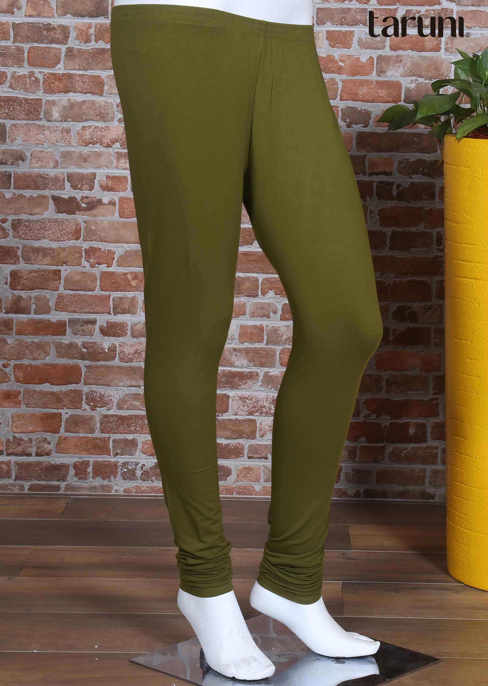 Green Lycra leggings