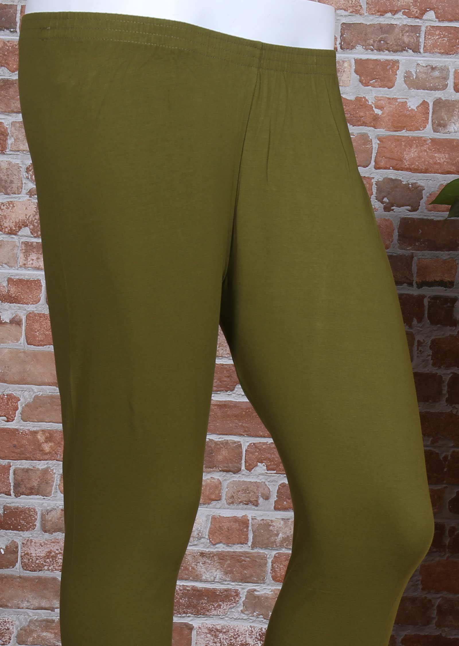 Mehendi green Lycra leggings