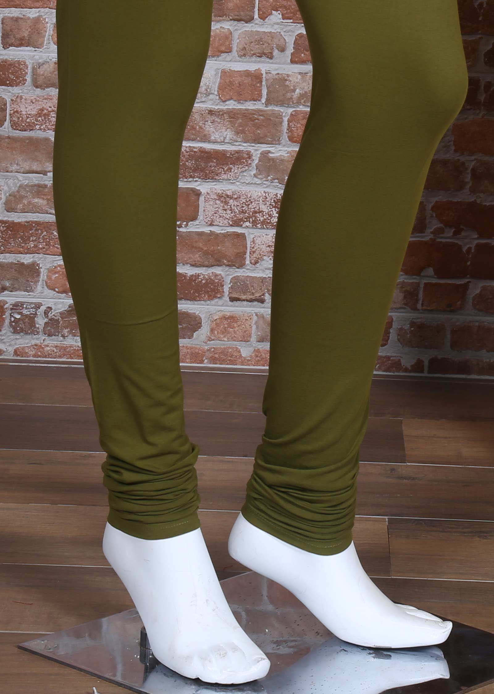 Green Lycra leggings