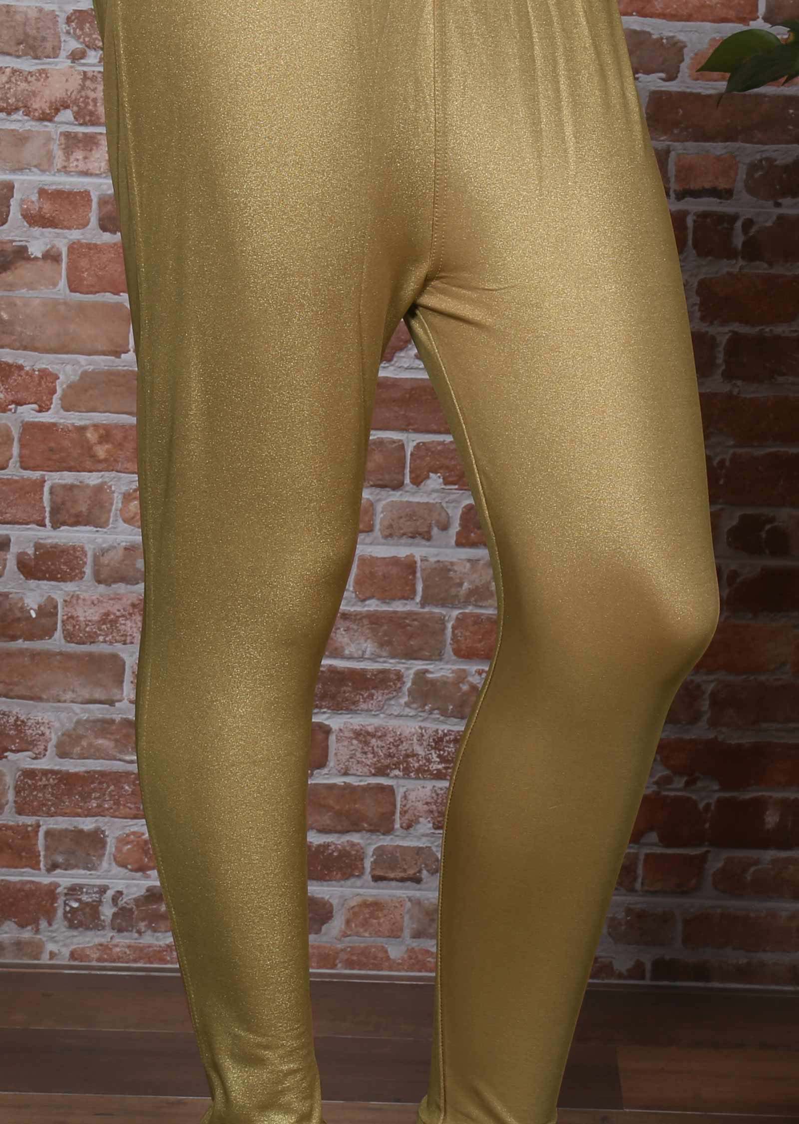 Metallic gold Shimmer leggings1