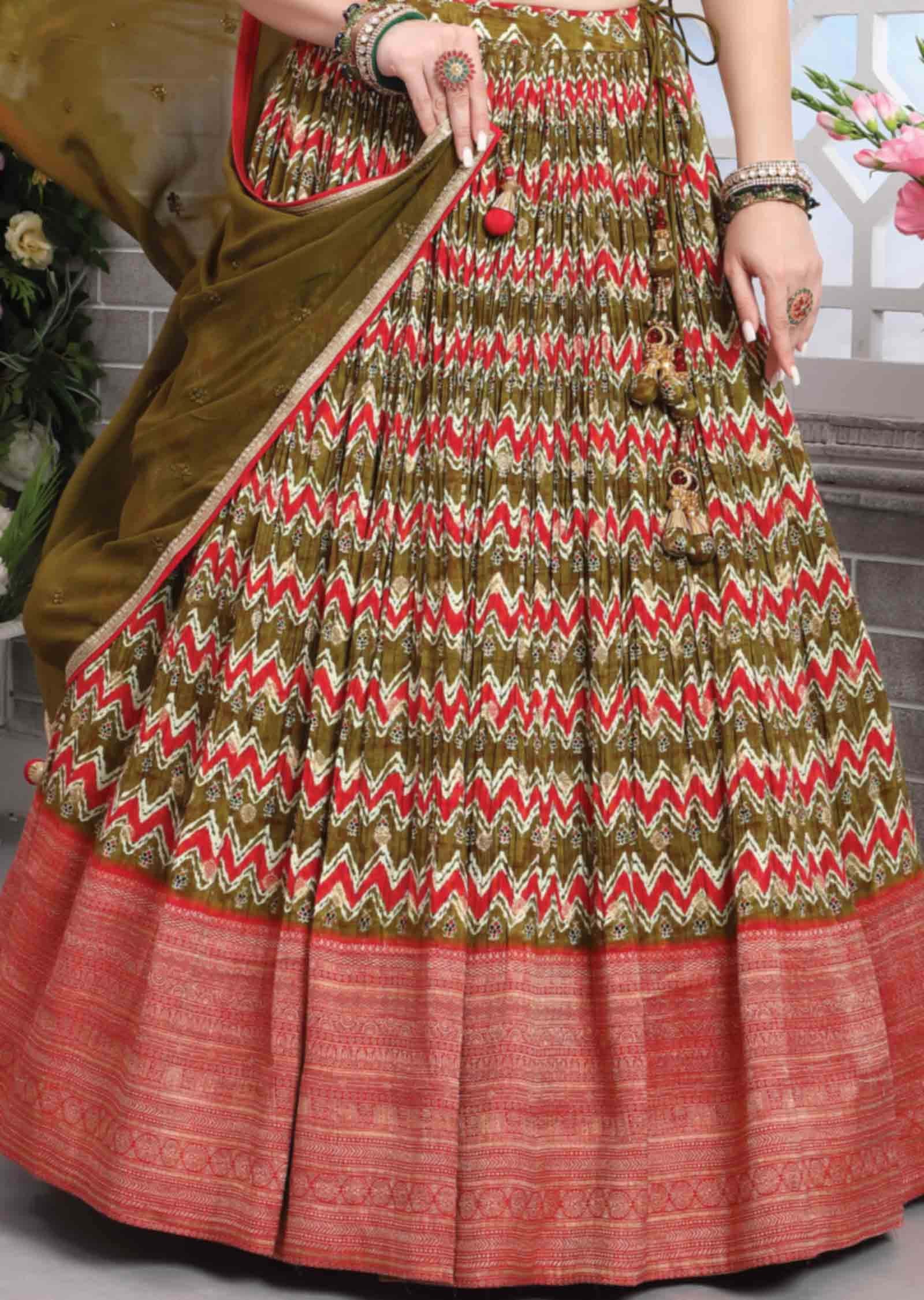 Red Silk Lehengas