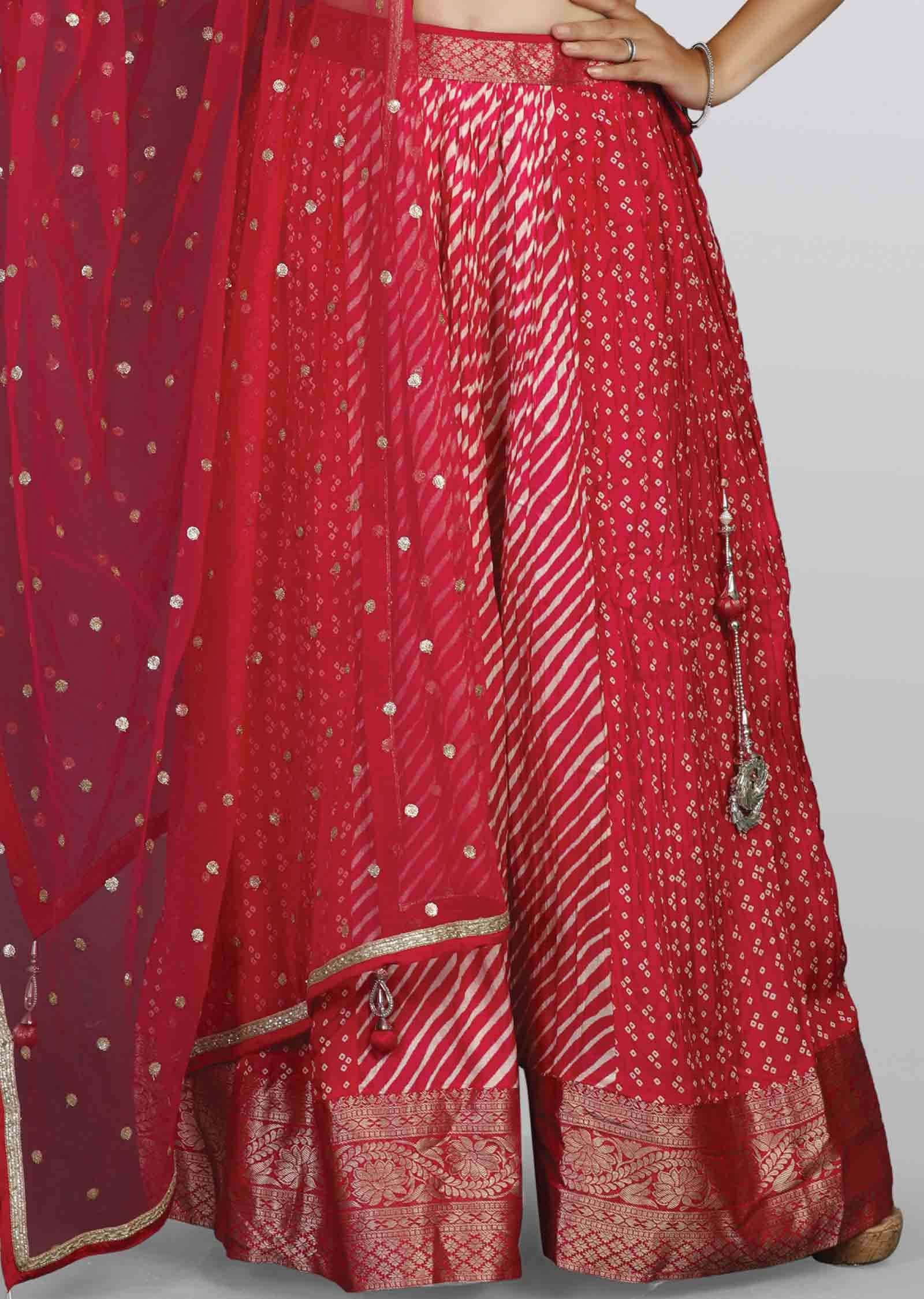 Pink Silk Lehengas