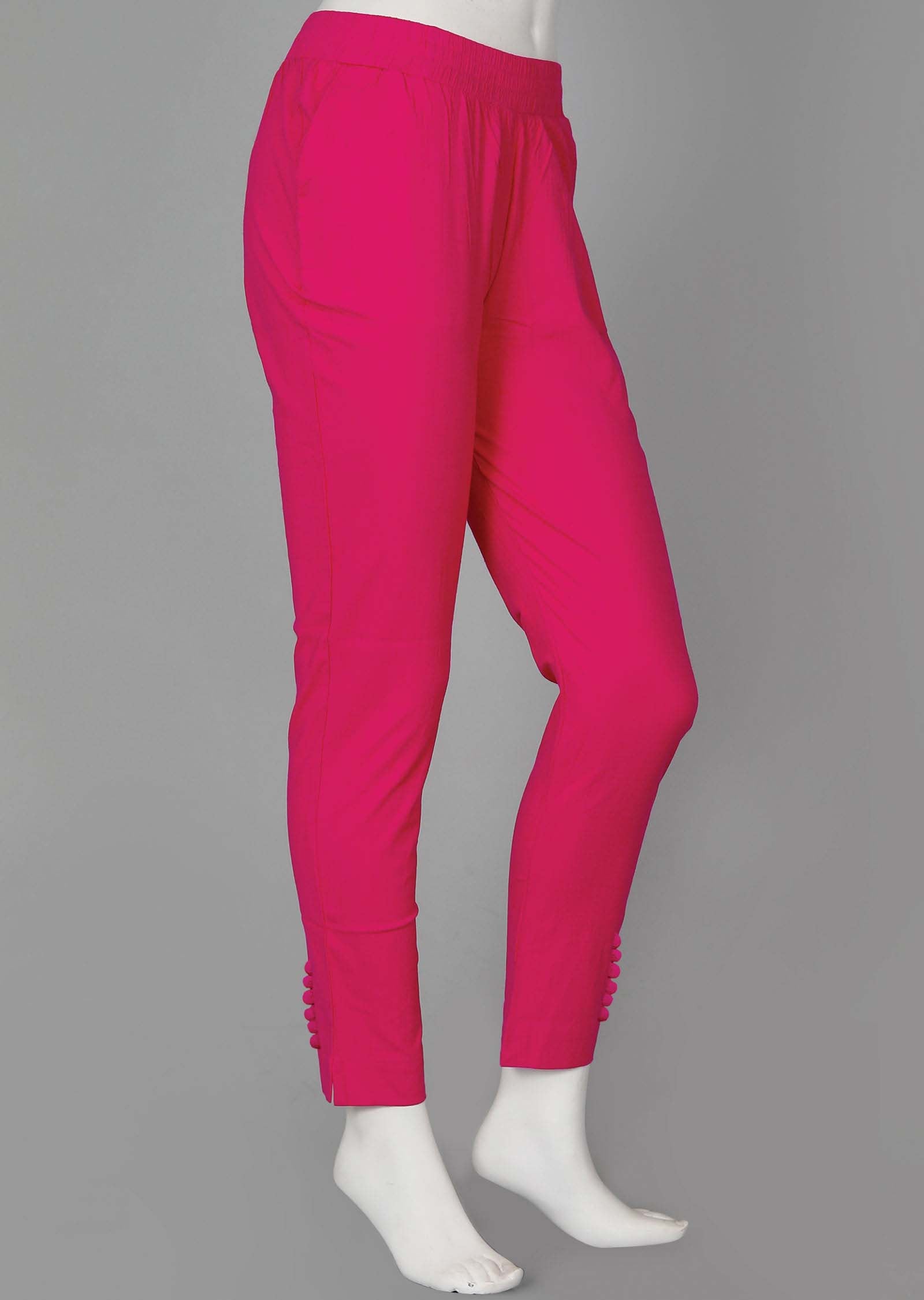 Pink Potli button Pants