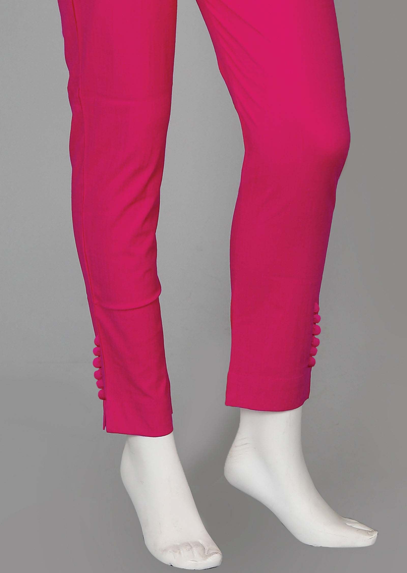 Rani Pink Potli button Pants - Main Image