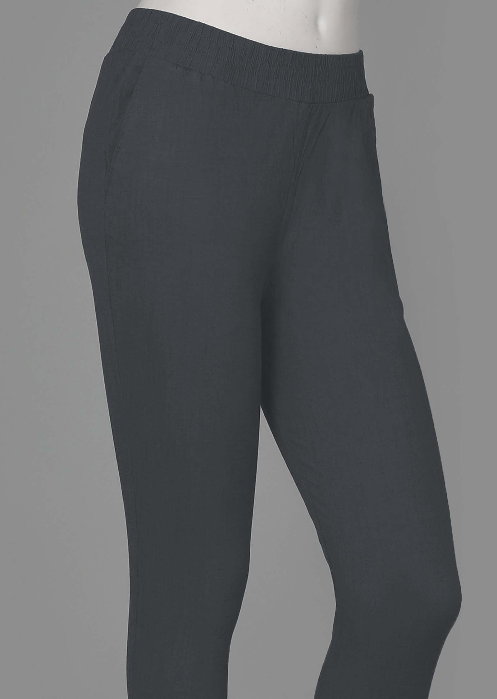 Grey Potli button Pants