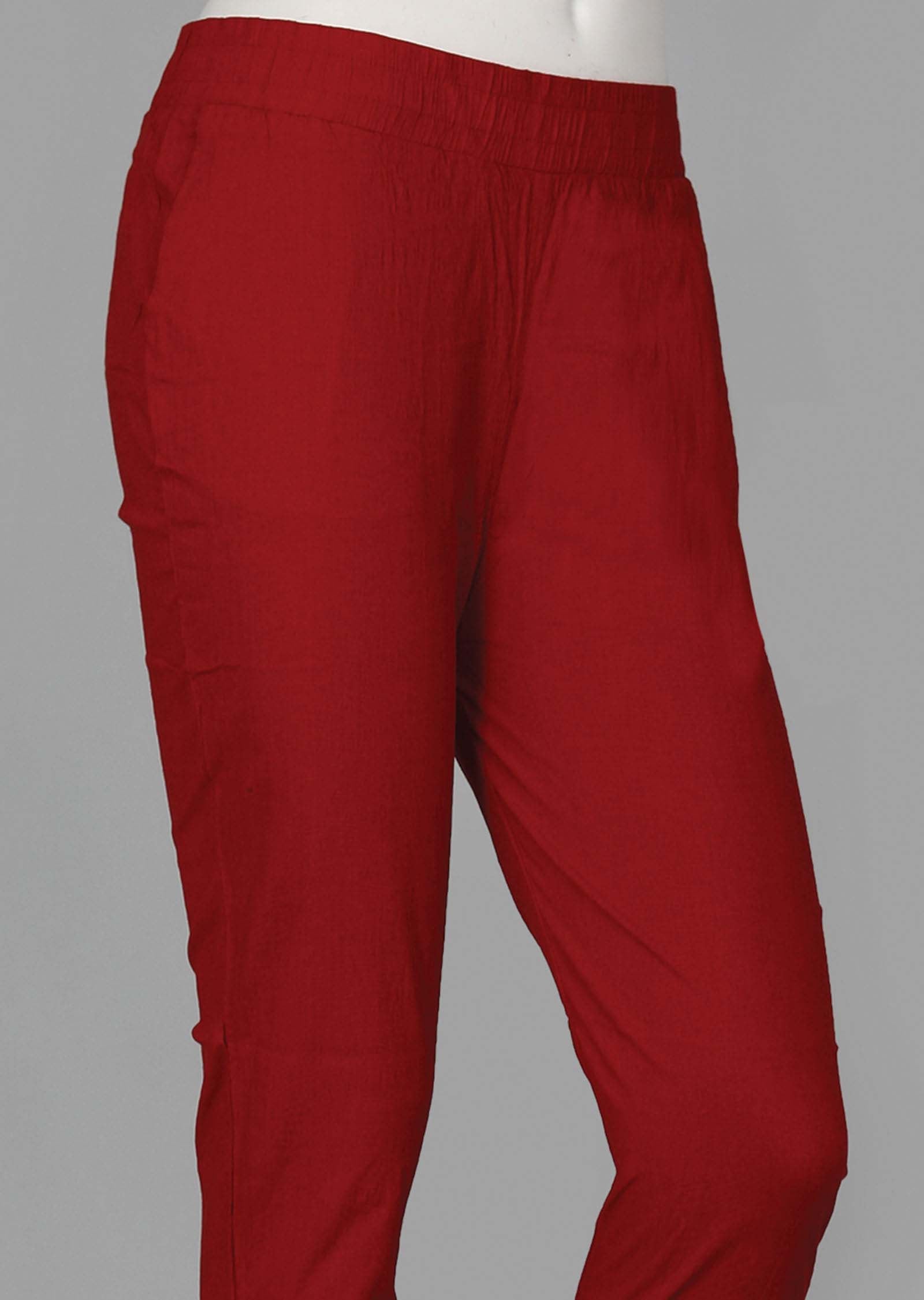 Maroon Potli button Pants