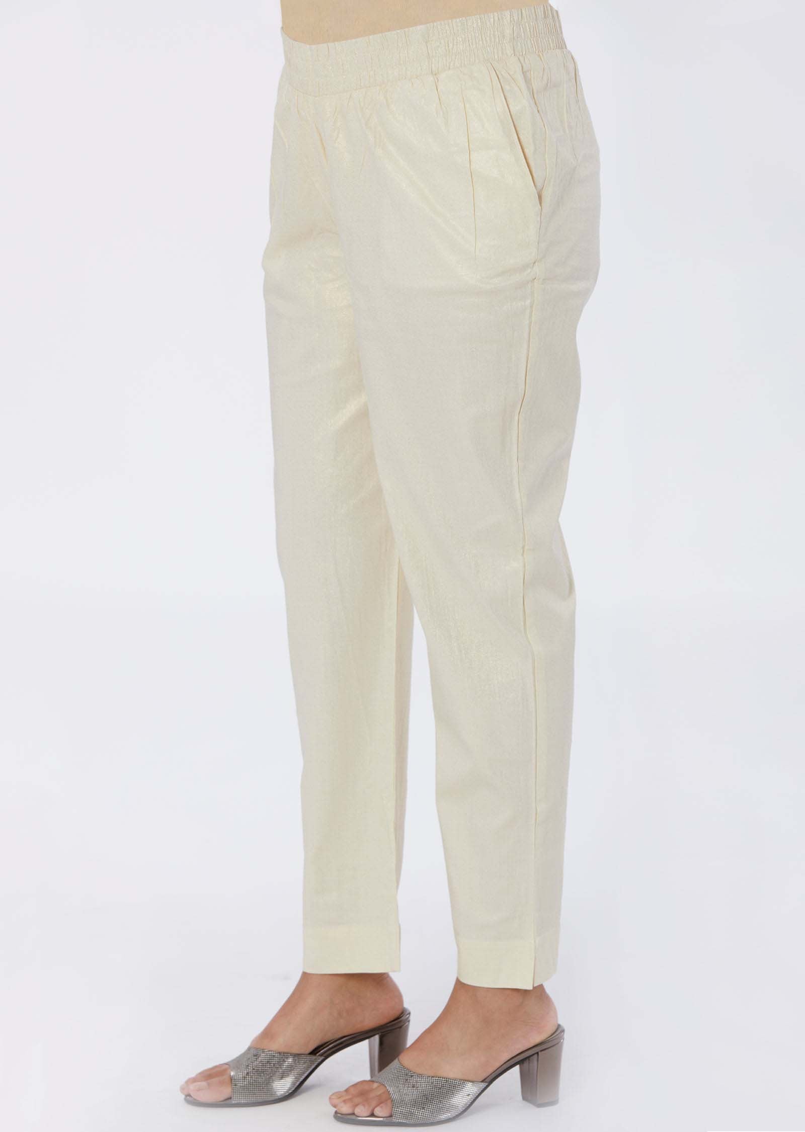 Cream Shimmer Pant