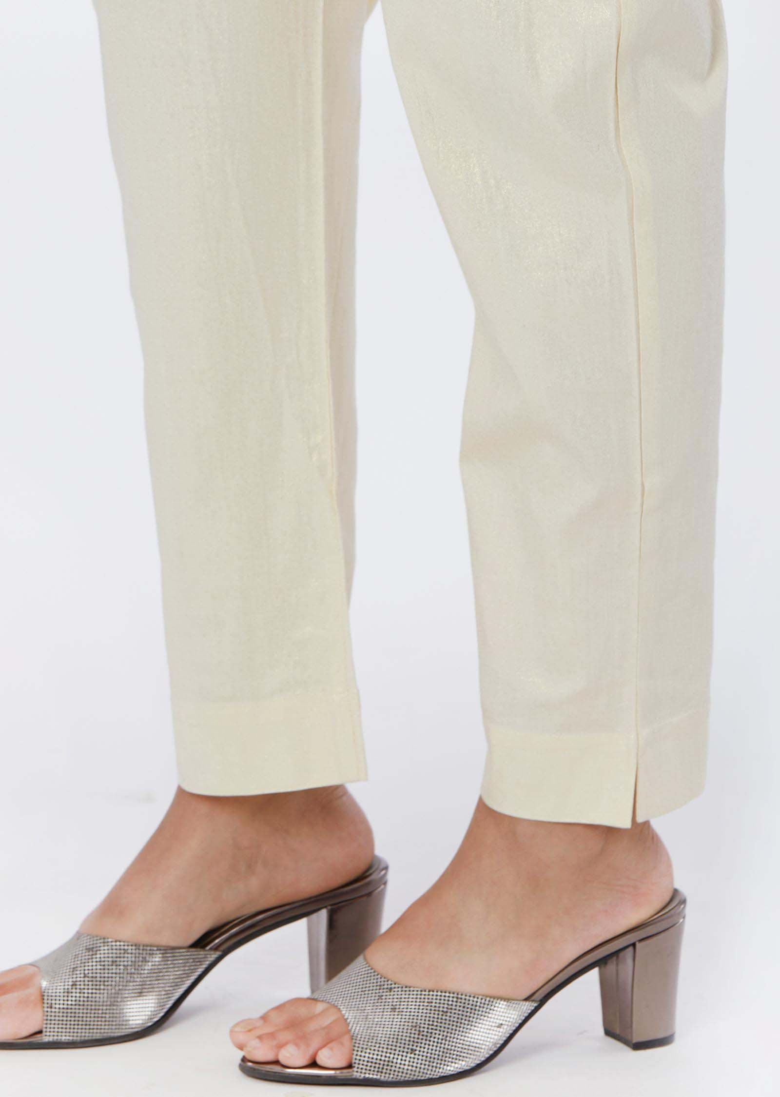 Cream Shimmer Pant